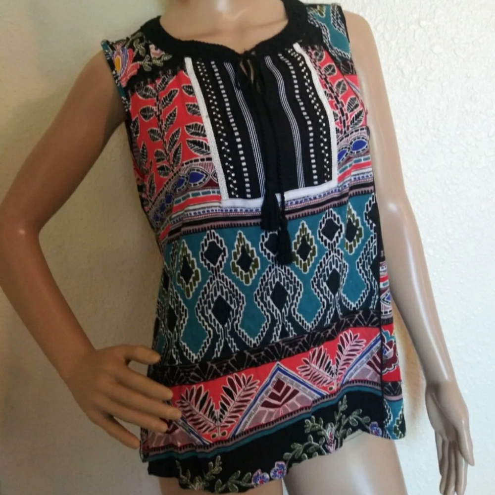 Rxb floral boho plant tank top